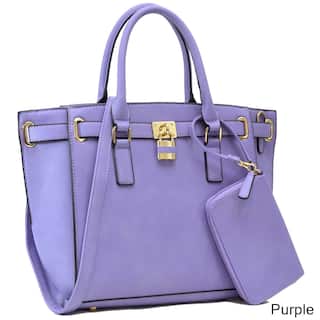 Purple Handbags Our Best Clothing Shoes Deals Online At Dasein Buffalo Belted Tote Bag With Matching Wristlet