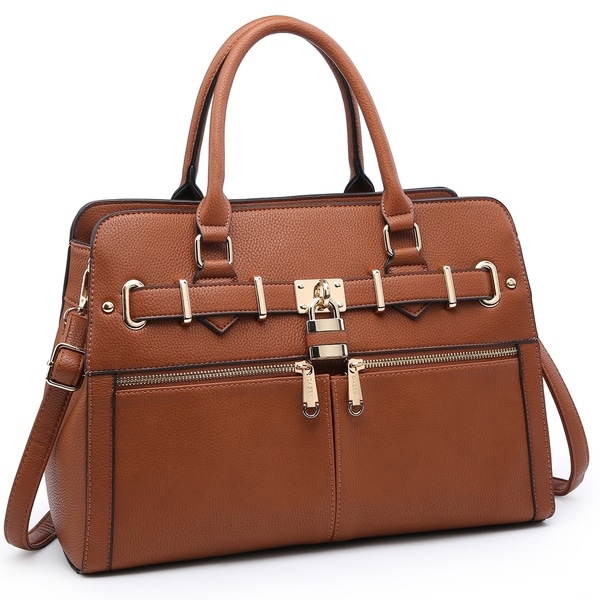 Shop Dasein Medium Satchel Handbag with Shoulder Strap - On Sale - Free Shipping Today ...