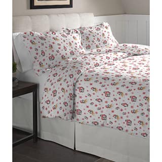 Pointehaven Printed or Solid Cotton Flannel Oversized Duvet Set