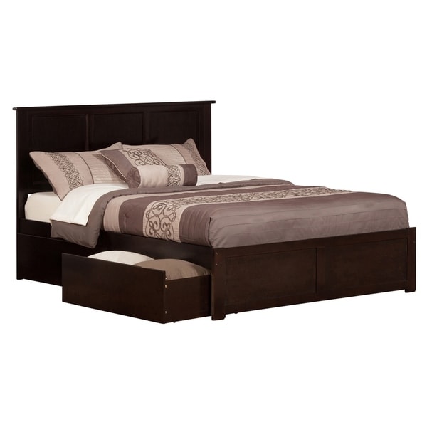 madison queen bed with matching foot board in espresso