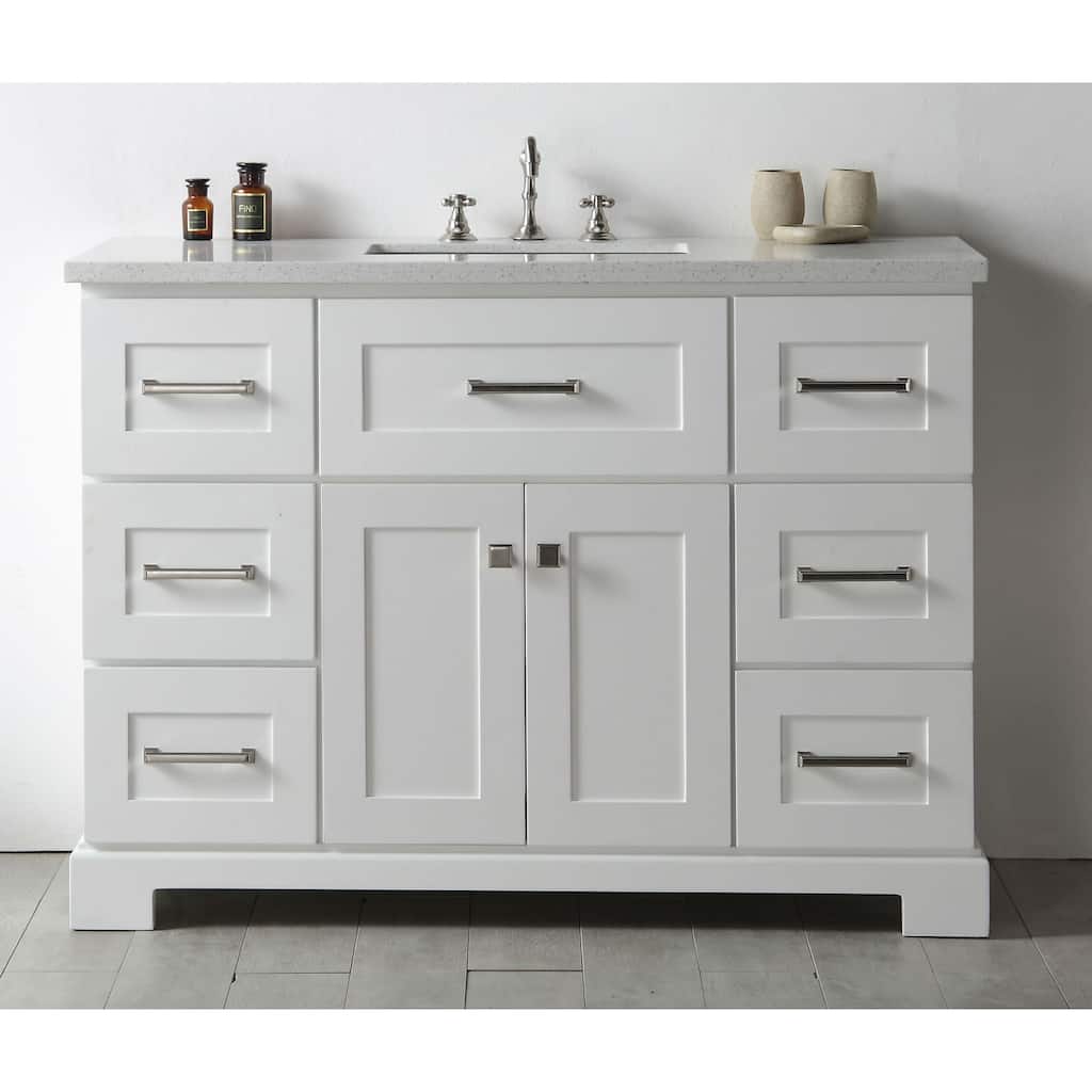 Legion Quartz Top White 48-inch Single Bathroom Vanity