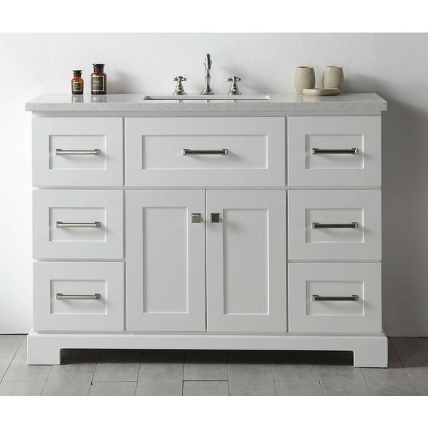 Shop Legion Quartz Top White 48inch Single Bathroom