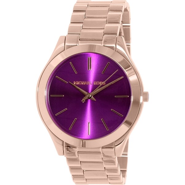 Michael Kors Women's 'Slim Runway' Rose-Tone Stainless Steel Watch