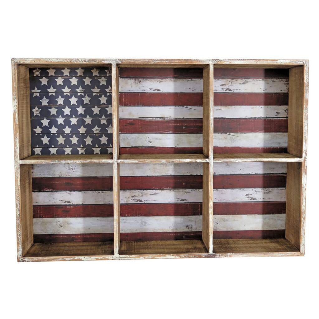 Flag Shadow Box Display Shelf