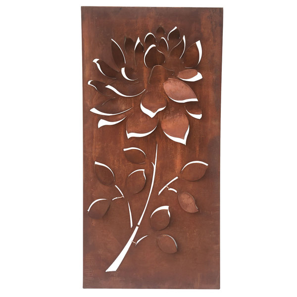 Brown Metal Flower Wall Art Overstock 12777539