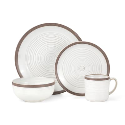 Pfaltzgraff Carmen White Stoneware 16 Piece Dinnerware Set