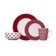 preview thumbnail 1 of 3, Pfaltzgraff Kenna Red 16PC DW Set, Service for 4