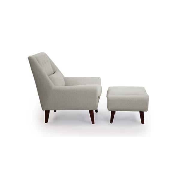 Gray 47 Chair with Pull-out Ottoman