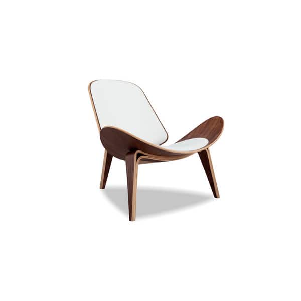 Kardiel Tripod Mid-Century Modern Italian Leather Walnut Lounge Chair - Bed  Bath & Beyond - 12777799