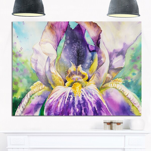 Shop Iris Flower Close-up - Floral Art Glossy Metal Wall Art - On Sale ...