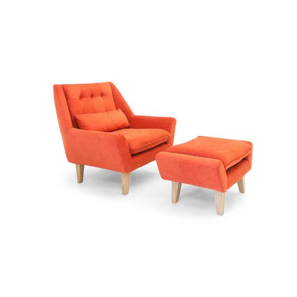 Shop Kardiel Stuart Mid Century Modern Plush Micro Velvet Lounge Chair And Ottoman On Sale Overstock 12777967
