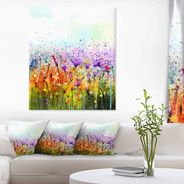 Shop Abstract Cosmos Of Colorful Flowers Large Flower Glossy Metal Wall Art Overstock 12778148