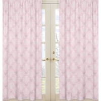 Shop Sweet Jojo Designs Gray, Pink and White 84-inch Window Treatment ...