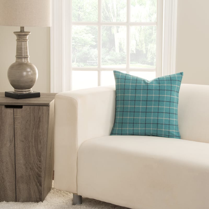 Trellis Plaid Polyester Accent Pillow