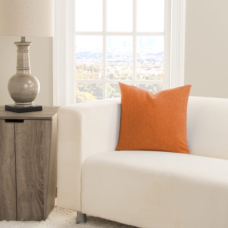 SIScovers Woolly Blue/ Orange Polyester Accent Pillow