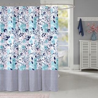 Intelligent Design Sonia Puckering Stripe Shower Curtain 6