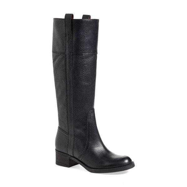 Shop Lucky Brand Heloisse Black Leather Pull-on Western Knee-high ...