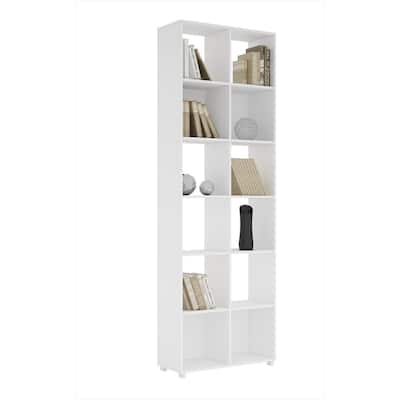 Manhattan Comfort Natal 1.0 White 12-shelf Bookcase