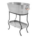 Ice Buckets that Match Silver Orchid Rosing Mirrored Fold-Out Wine/ Bar Cabinet