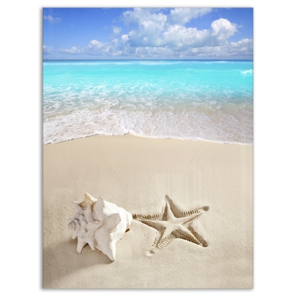 Caribbean Beach Starfish Photography Glossy Metal Caribbean Beach Starfish