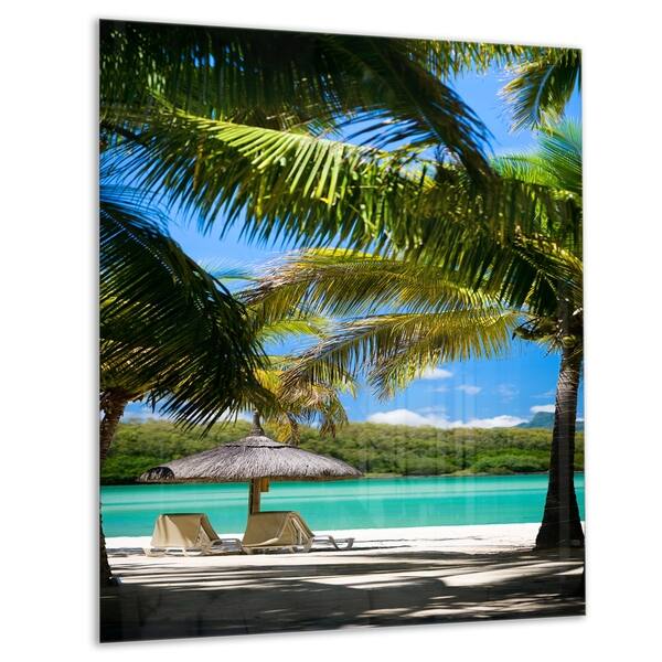 Tropical Paradise Beach And Shore Photo Glossy Metal Wall Art Overstock Tropical Paradise Beach And Shore Photo Glossy Metal Wall Art Overstock