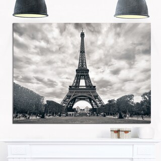 Eiffel Tower Under Dramatic Sky - Skyscape Photo Glossy Metal Wall Art ...