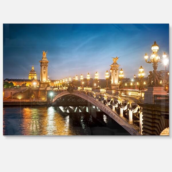 Pont Alexandre III Bridge - Cityscape Photo Glossy Metal Wall Art ...