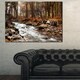 Shop Stream in Autumn Forest - Landscape Photography Glossy Metal Wall ...
