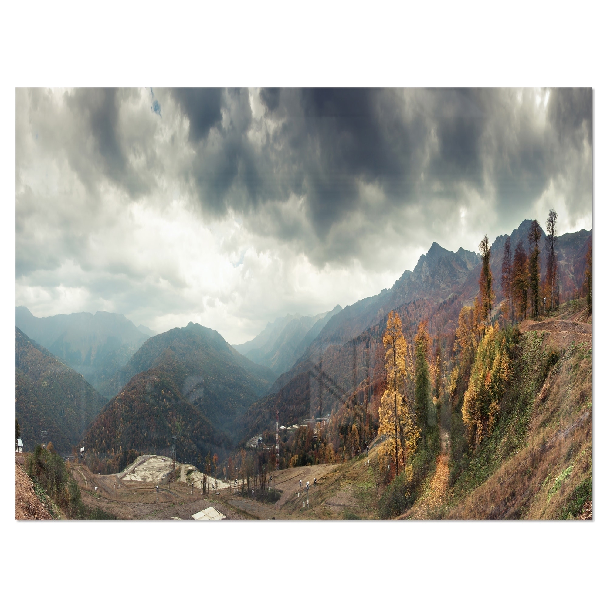 Designart 'Valley of Fire Landscape Panorama' Landscape Framed Canvas Art Print - 20 in. Wide x 12 in. High