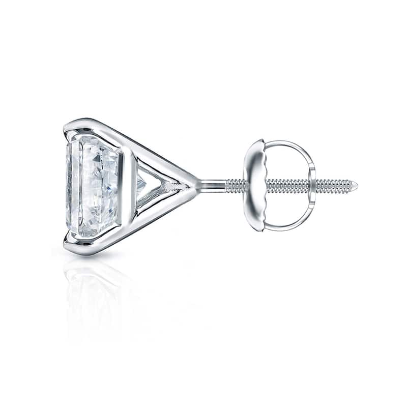 Auriya 1/3ctw Princess-cut Diamond Stud Earrings 14k Gold Martini-set (H-I, SI1-SI2)