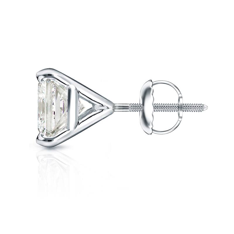 Auriya 1/2ctw Princess-cut Diamond Stud Earrings 14k Gold Martini-set (J-K, I2-I3)