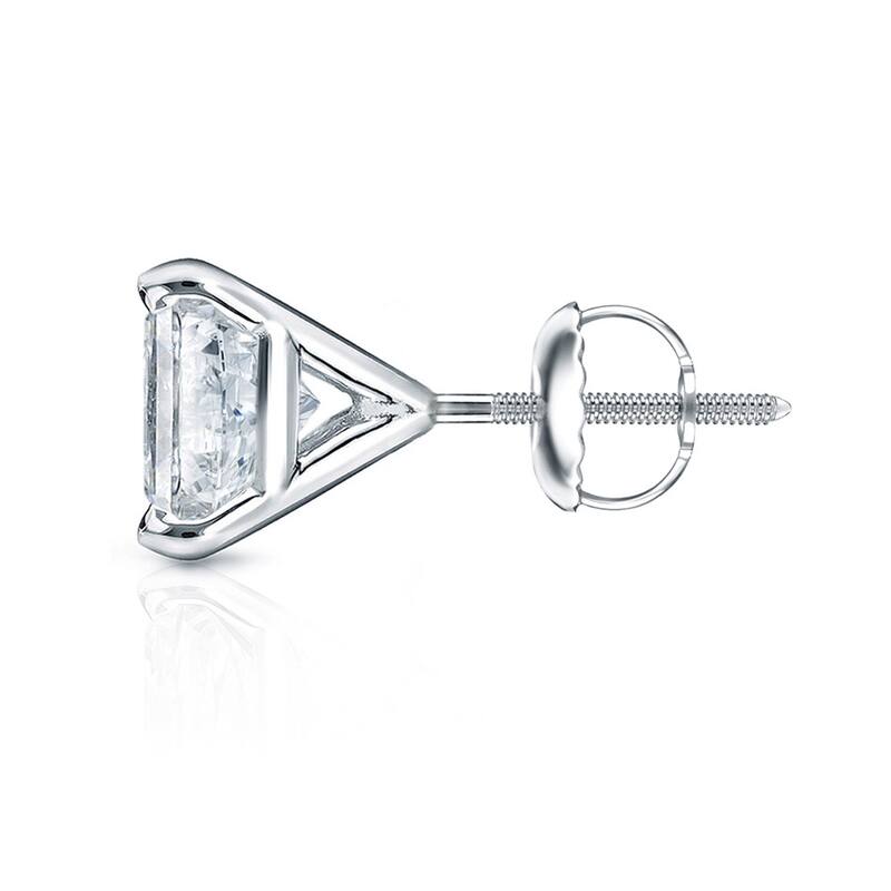 Auriya 3/4ctw Princess-cut Diamond Stud Earrings 14k Gold Martini-set