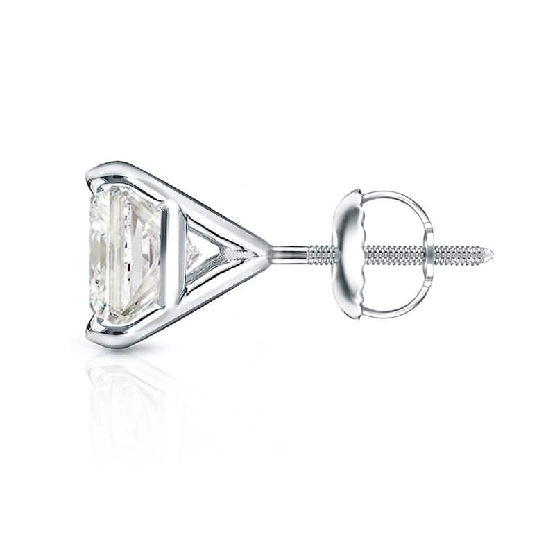 Auriya 3/4ctw Princess-cut Diamond Stud Earrings 14k Gold Martini-set
