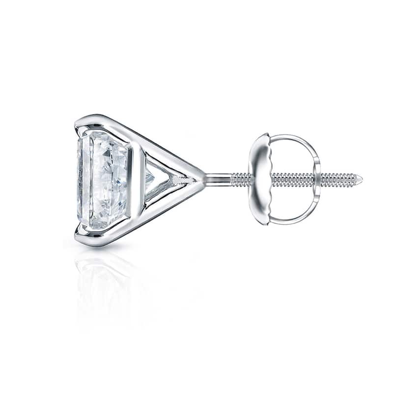 Auriya 1 1/4ctw Princess-cut Diamond Stud Earrings 14k Gold Martini-set (H-I, SI1-SI2)