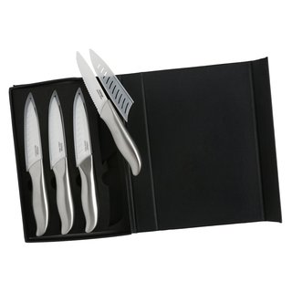 Melange Red Handle/Black Blade Ceramic/Metal 7-piece Knife Set