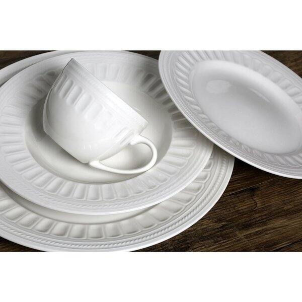 Melange English Lace 40 Piece Ivory Premium Dinnerware Place Setting Overstock 12789769