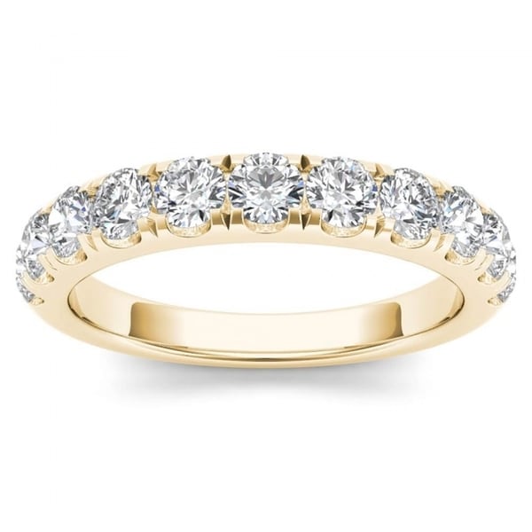 De Couer IGI Certified 14k Yellow Gold 1ct TDW Wedding Band