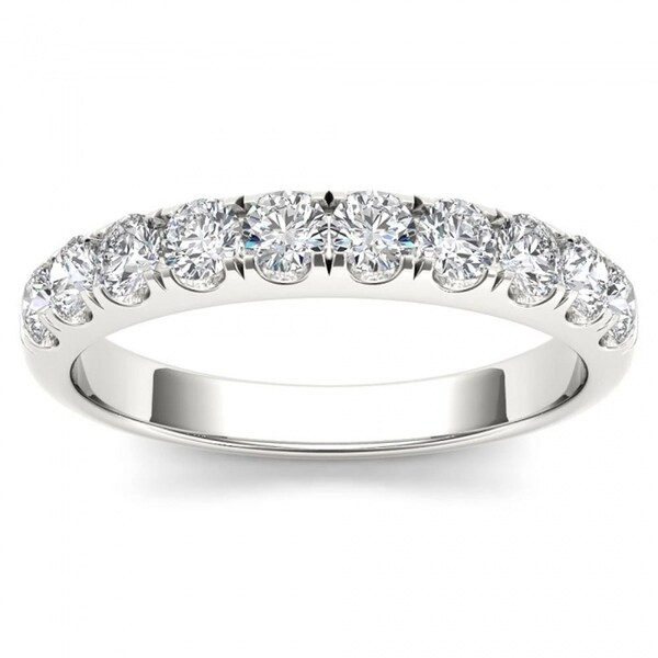 De Couer 14k White Gold 3/4ct TDW Wedding Band - White H-I