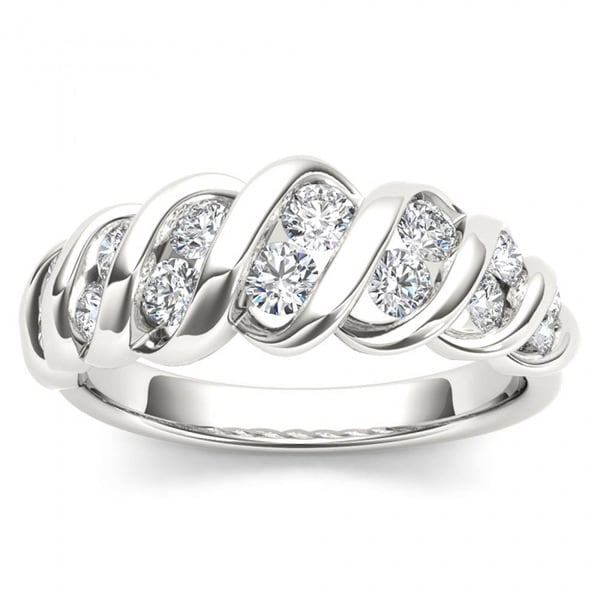 De Couer 14k White Gold 3/4ct TDW Anniversary Band