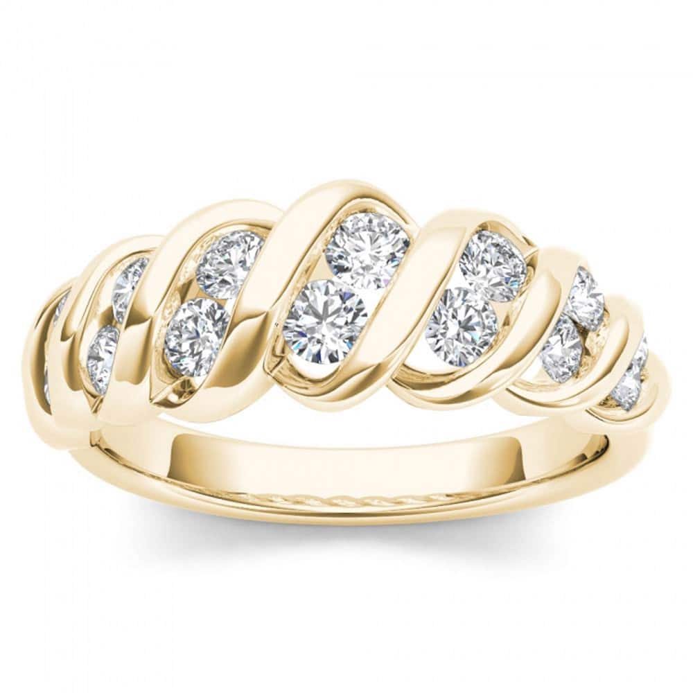 De Couer 14k Yellow Gold 3/4ct TDW Anniversary Band