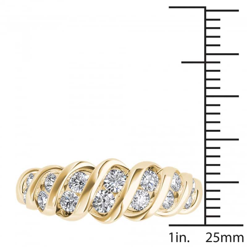 De Couer 14k Yellow Gold 3/4ct TDW Anniversary Band