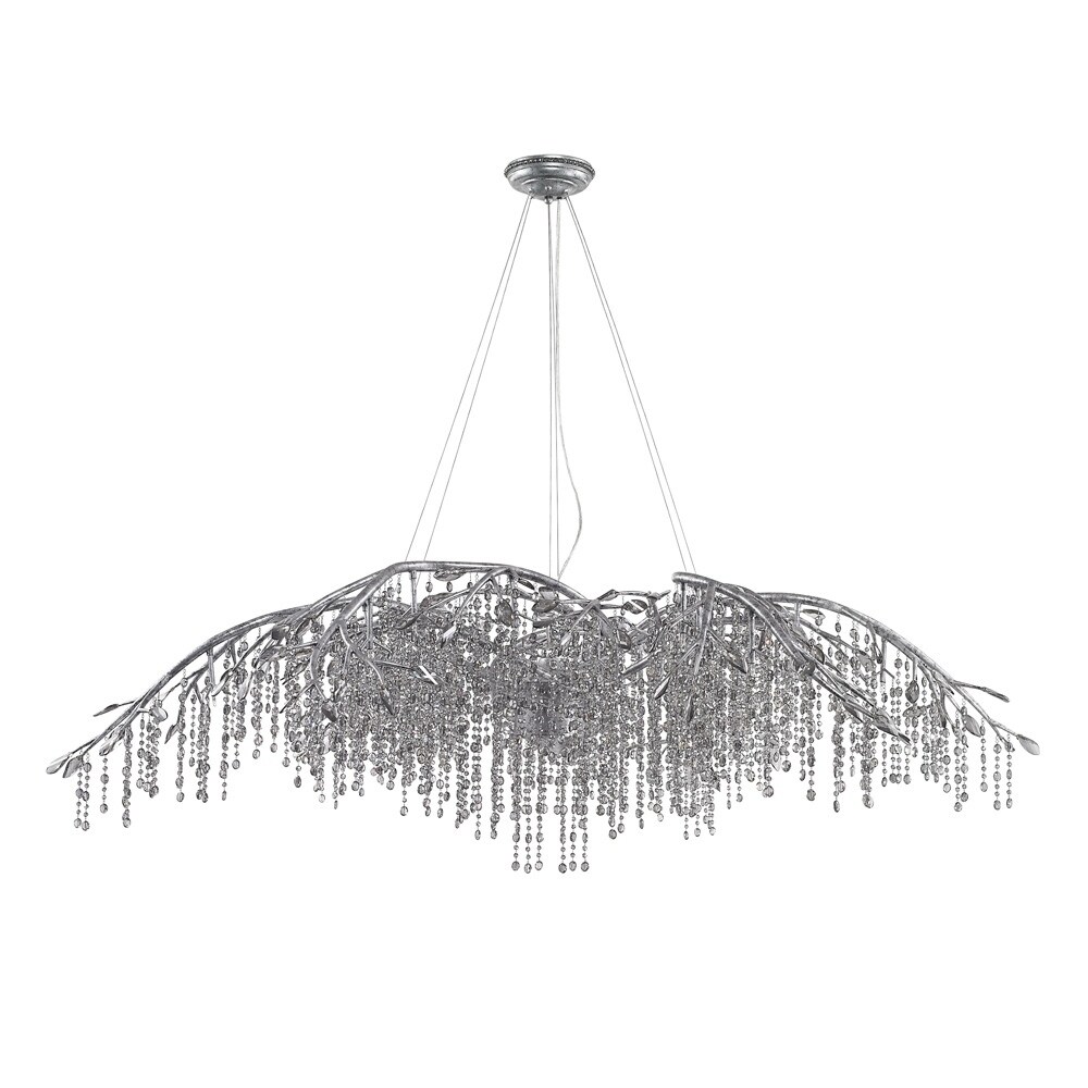 Golden Lighting Autumn Twilight #9903-24 MSI 24-light Chandelier (Mystic Silver) - Chandeliers For Bedrooms by Overstock.com