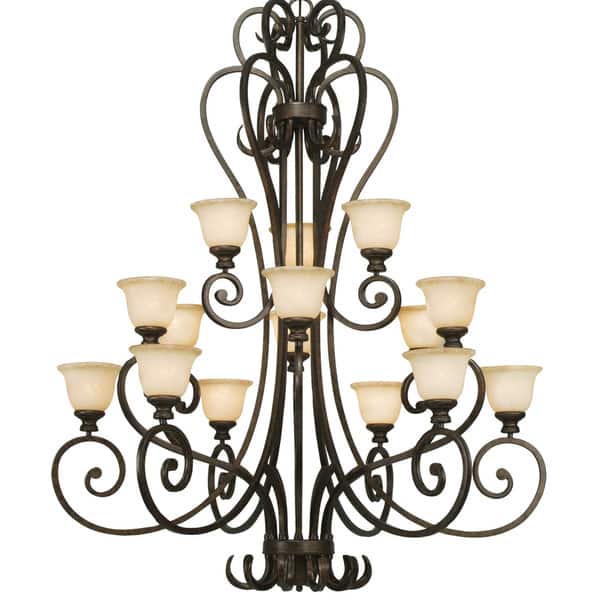 Golden Lighting Heartwood 6-Light Burnt Sienna Traditional Chandelier Golden Lighting Heartwood 6-Light Burnt Sienna Traditional Chandelier