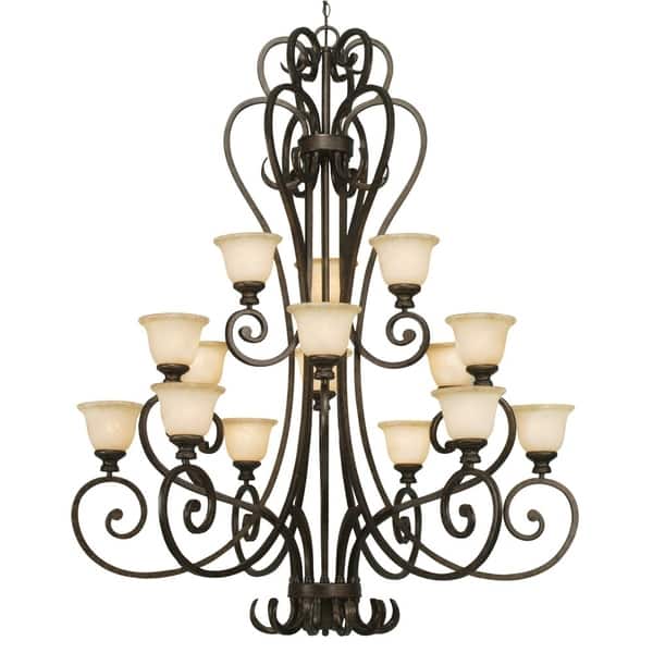 Golden Lighting Heartwood 6-Light Burnt Sienna Traditional Chandelier Golden Lighting Heartwood 6-Light Burnt Sienna Traditional Chandelier