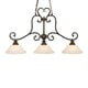 preview thumbnail 2 of 1, Golden Lighting Heartwood Burnt Sienna Finish Steel 3-light Linear Pendant