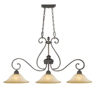 Golden Lighting Mayfair 3-Light Linear Pendant