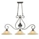 preview thumbnail 1 of 4, Golden Lighting Mayfair 3-Light Linear Pendant