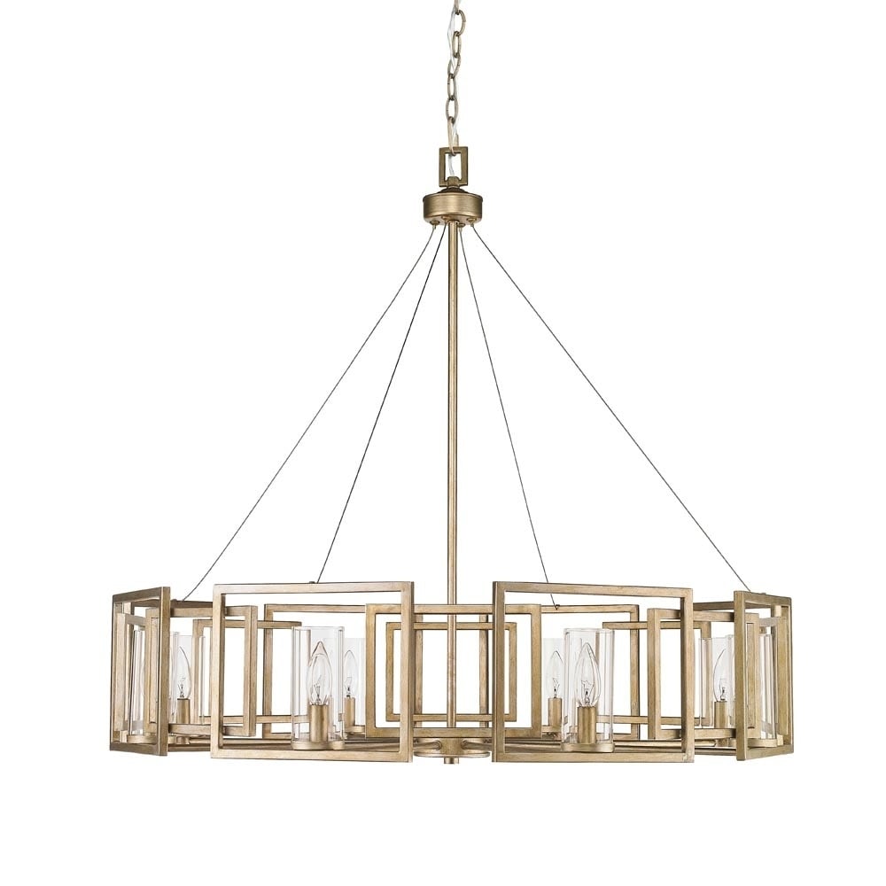Golden Lighting's #6068-8 WG Marco 8 Light Chandelier (White Gold) - Chandeliers For Bedrooms by Overstock.com