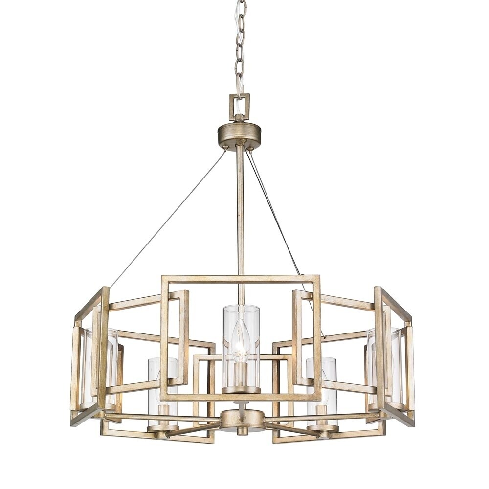 Golden Lighting Marco 5-light Chandelier (White Gold) - Chandeliers For Bedrooms by Overstock.com