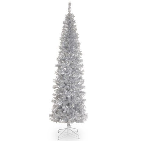 Silver Tinsel 6-foot Tree